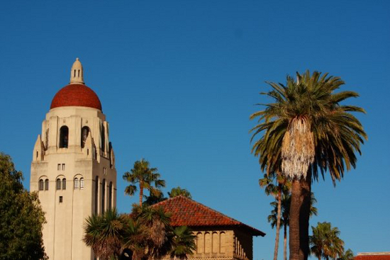 Stanford Quad with Hoover Tower